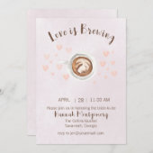 愛はブライダルシャワーの招待状を醸造している 招待状 (正面/裏面)