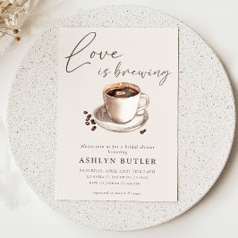 愛はブライダルシャワーの招待状を醸造している 招待状
