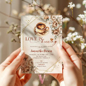 愛はブライダルシャワーの招待状を醸造している 招待状