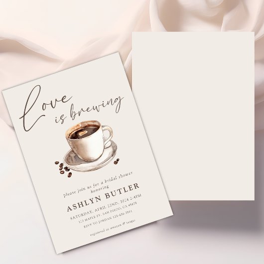 愛はブライダルシャワーの招待状を醸造している 招待状