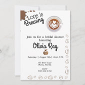 愛はブライダルシャワーの招待状を醸造している 招待状 (正面)