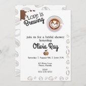 愛はブライダルシャワーの招待状を醸造している 招待状 (正面/裏面)
