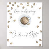 愛はブライダルシャワーカードとギフトを醸造する ポスター (正面)