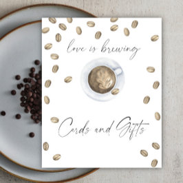 愛はブライダルシャワーカードとギフトを醸造する ポスター