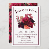 愛はブライダルシャワー開花に招待 招待状 (正面/裏面)