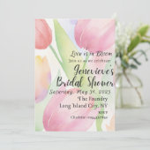 愛はブライダルシャワー開花に招待 招待状 (スタンド正面)