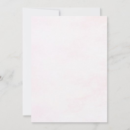 愛はブルーイングピンクフローラティーブライダルシャワー 招待状 (裏面)