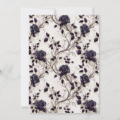 愛はブルーイング茶パーティーゴシックブライダルシャワー 招待状 (裏面)