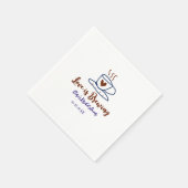 愛はブルーイング茶色の青いブライダルシャワー追加の名前 スタンダードカクテルナプキン (角)