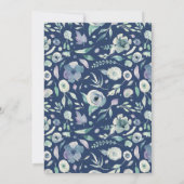 愛はブルーイング青いフローラ男の赤ちゃんティーシャワー 招待状 (裏面)