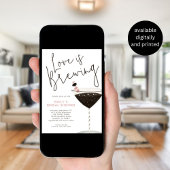 愛はブルーイングEspresso MartiniブライダルシャワーInv 招待状