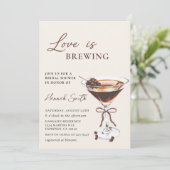 愛はブルーイングEspresso MartiniブライダルシャワーInv 招待状 (スタンド正面)
