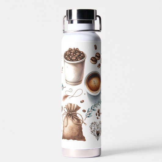 愛はホットにもコールドにも沸騰している ウォーターボトル (背面)