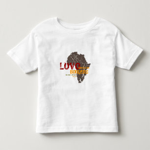 愛はボーダー-カスタマイズアフリカの採用--を知っていません トドラーTシャツ