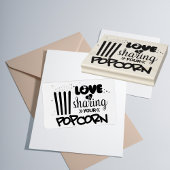 愛はポップコーンを共有することスタンプ ラバースタンプ