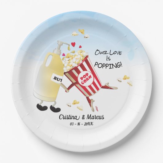 愛はポップコーン ペーパープレート (正面)