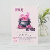 愛はポーションの醸造の大釜ブライダルシャワー 招待状 (スタンド正面)