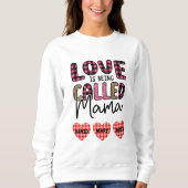 愛はママと呼ばれている、カスタマイズ可能なママの贈り物 スウェットシャツ (正面)