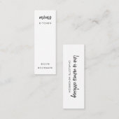 愛はママの料理 |ミニレシピブックマーク スキニー名刺 (正面/裏面)