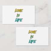 愛はライフ引用文Gf & Bfカップルゴール 名刺 (正面/裏面)