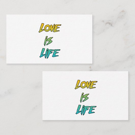 愛はライフ引用文Gf & Bfカップルゴール 名刺 (正面/裏面)