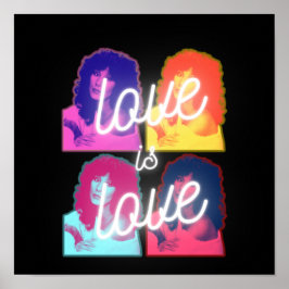 愛はラブチャーカラフルLGBTQプライドポスター ポスター