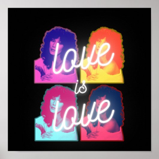 愛はラブチャーカラフルLGBTQプライドポスター ポスター (正面)