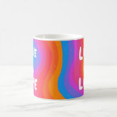 愛はラブレインボーカラフルゲイプライド コーヒーマグカップ (中央)