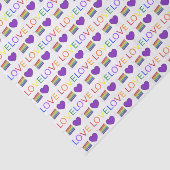 愛はラブレインボー結婚のケーキ紫ハート 薄葉紙 (詳細)