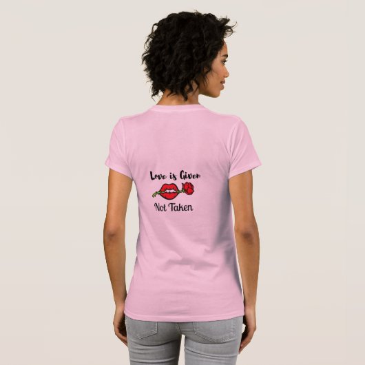 愛は与えるもの Tシャツ – シンプルな関係 (裏面フル)