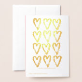 愛は世界をバレンタインホイルカードのあたりで行かせます 箔カード (裏面封筒付き)