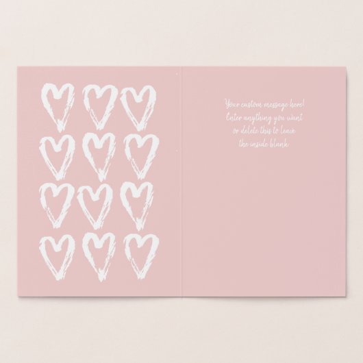 愛は世界をバレンタインホイルカードのあたりで行かせます 箔カード (内部)