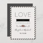 愛は中止されていない ロマンチック パステル ミニマル ホワイト シーズンカード (正面/裏面)
