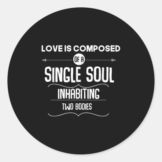 愛は二つの独身の体Philosに住む魂 ラウンドシール (正面)