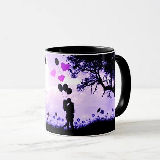 「愛は二つの調子のマグカップの中にある。 マグカップ (正面右)