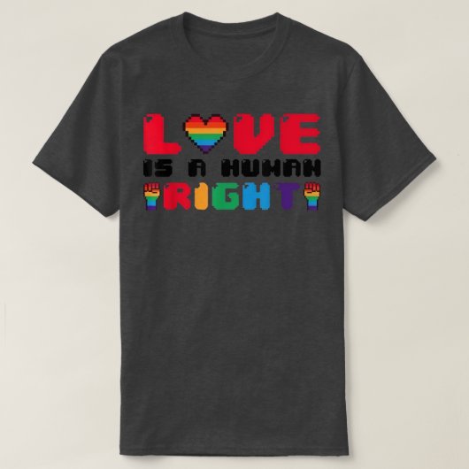愛は人権Lgbtプライドゲイ誇りを持ったプライドM Tシャツ (デザイン正面)