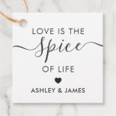愛は人生のスパイス結婚ラベル、クラフト フェイバータグ (正面)