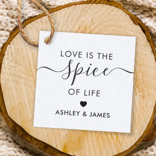 愛は人生のスパイス結婚ラベル、クラフト フェイバータグ