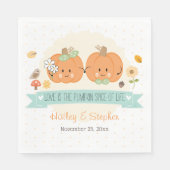 愛は人生のパンプキンスパイスウェディングシャワー スタンダードランチョンナプキン (正面)
