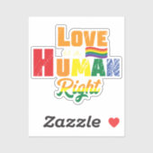愛は人間の権利である | LGBTQ |プライド |レインボー シール (シート)