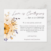 愛は伝染する ウェディング延期 COVID19 花 案内ポストカード (正面)