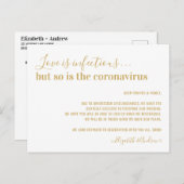 愛は伝染する ゴールド 結婚延期 案内ポストカード (正面/裏面)