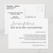 愛は伝染する シルバーウェディングの中止 案内ポストカード (正面/裏面)