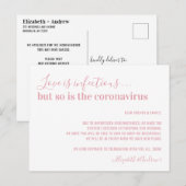 愛は伝染する ブラッシュピンク 結婚延期 案内ポストカード (正面/裏面)