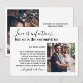 愛は伝染する 2 フォト 変更日 ウェディング 案内状 (正面/裏面)