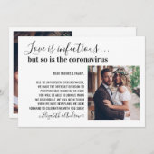 愛は伝染する 2 フォト  日程変更 ウェディング 案内状 (正面/裏面)