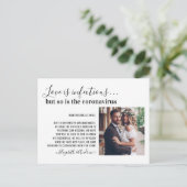 愛は伝染する Covid19 フォト 日程変更 案内ポストカード (スタンド正面)