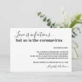 愛は伝染する Covid19 結婚延期のお知らせ 案内状 (スタンド正面)