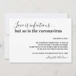 愛は伝染する Covid19 結婚延期のお知らせ 案内状