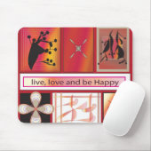 、愛は住み、幸せです マウスパッド (マウス)